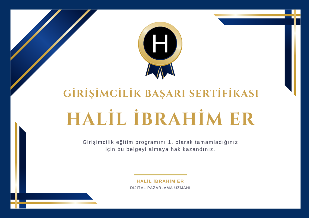 Girişimcilik Eğitim Sertifikası​